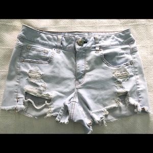 American Eagle Light Wash Jean Shorts